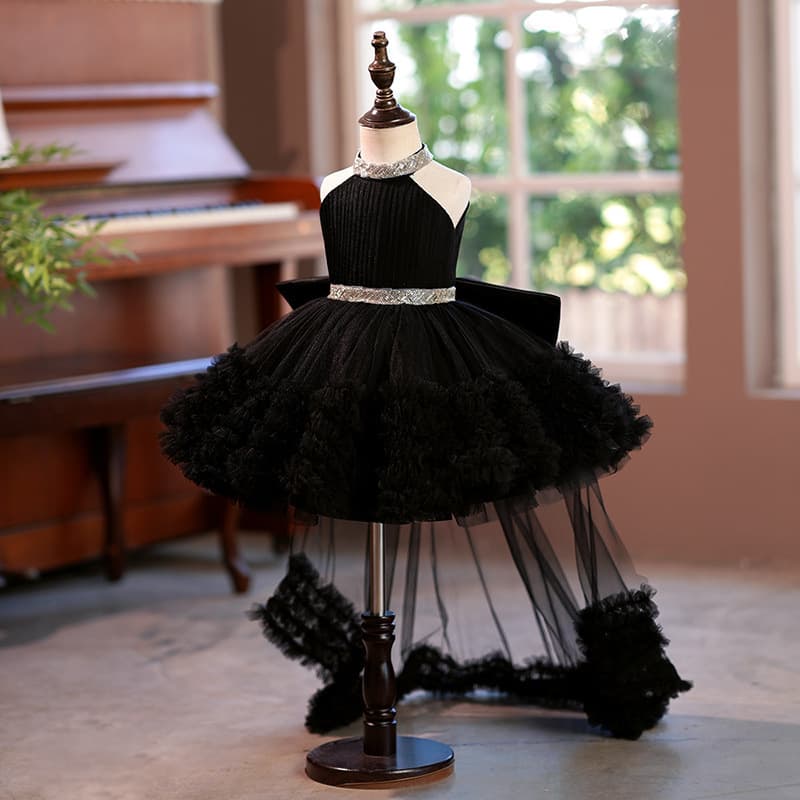 Girls' Evening Gown High-End Luxury Unique Princess Dress Children's Host Runway Piano Performance Tutu