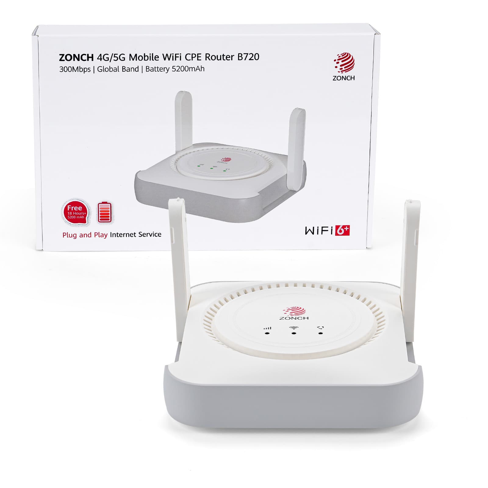 ZONCH B720 4G Wireless CPE Router with Built-in 5200mAh Battery, Supports Band B28