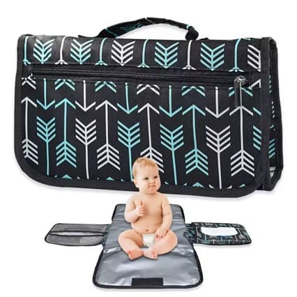 Out-and-out diaper changing pad for babies, convenient mobile diaper pad, infant care pad, washable waterproof diaper bag