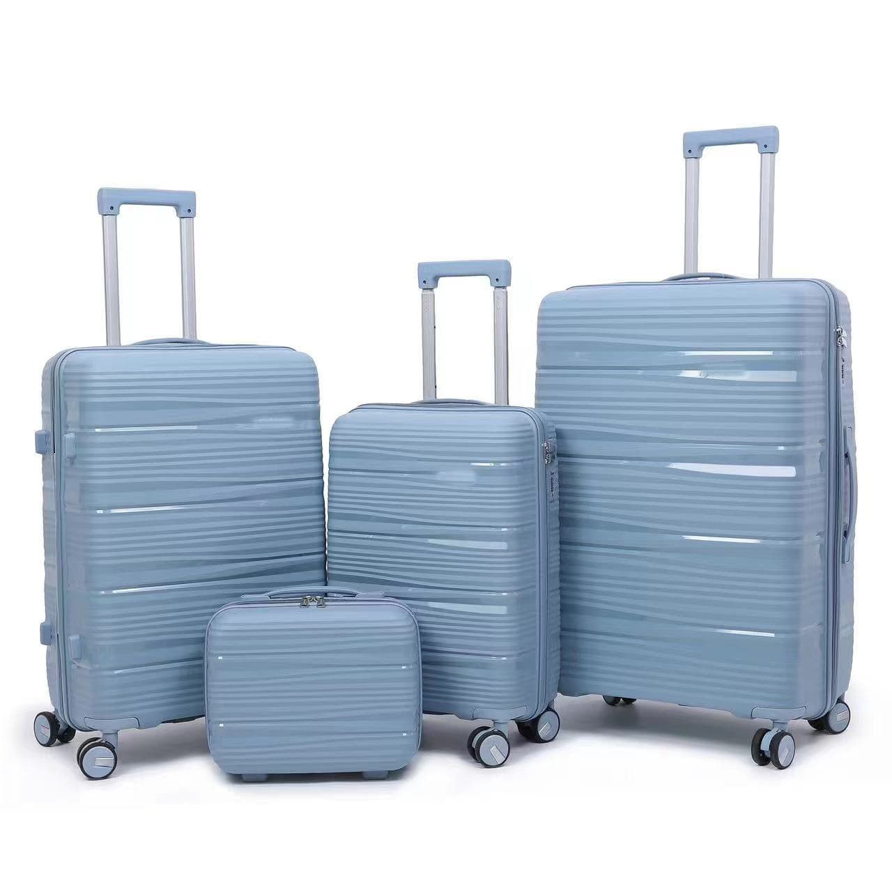 Cross-Border Bestseller PP Material Suitcase 24-Inch Fashion Lightweight Trolley Case with Universal Silent Wheels and Explosion-Proof Zipper T