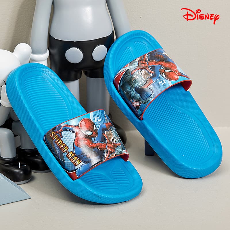 Disney Children's Slippers Boys Spider-Man Cartoon Summer Indoor Home Anti-slip Wear-resistant Outdoor Beach Shoes