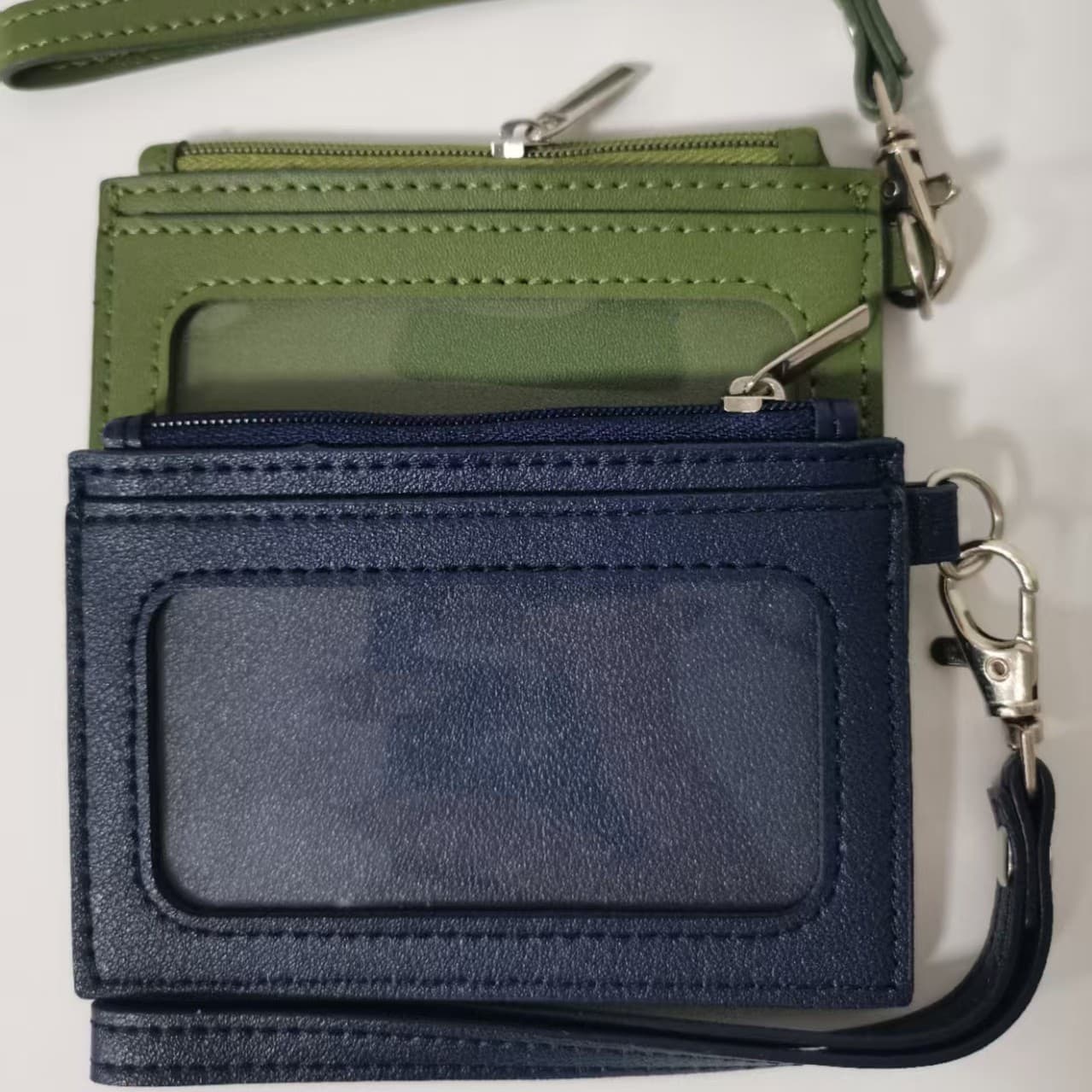 PU ID Card Holder Coin Purse Men Women Bank Card Case Card Pouch Bus Card Lanyard Card Sleeve Anti-Skimming