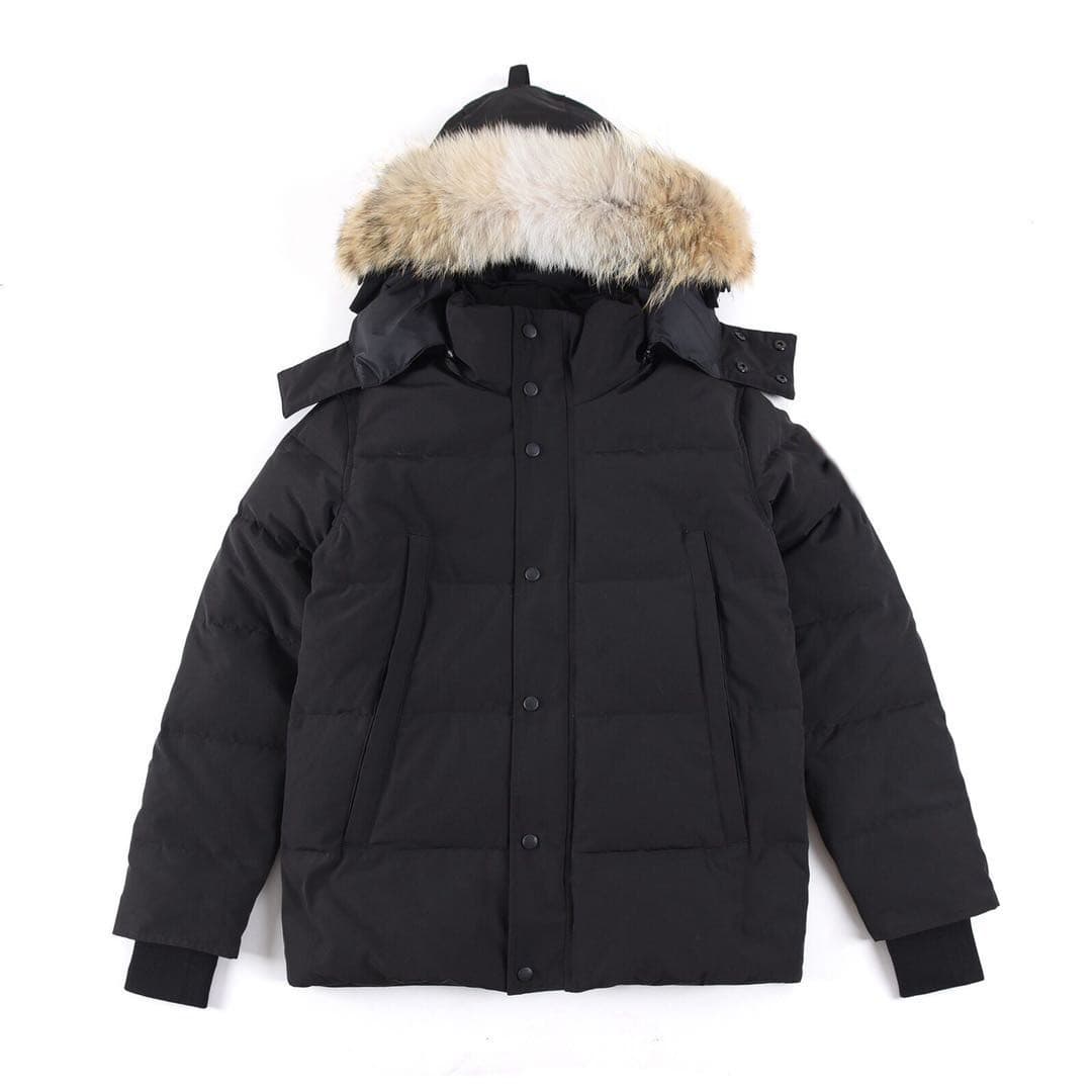 Export Big Goose Down Jacket 29 Styles Canada Wyndhaw Men's Parka with Wolf Fur Collar Outdoor Casual Versatile