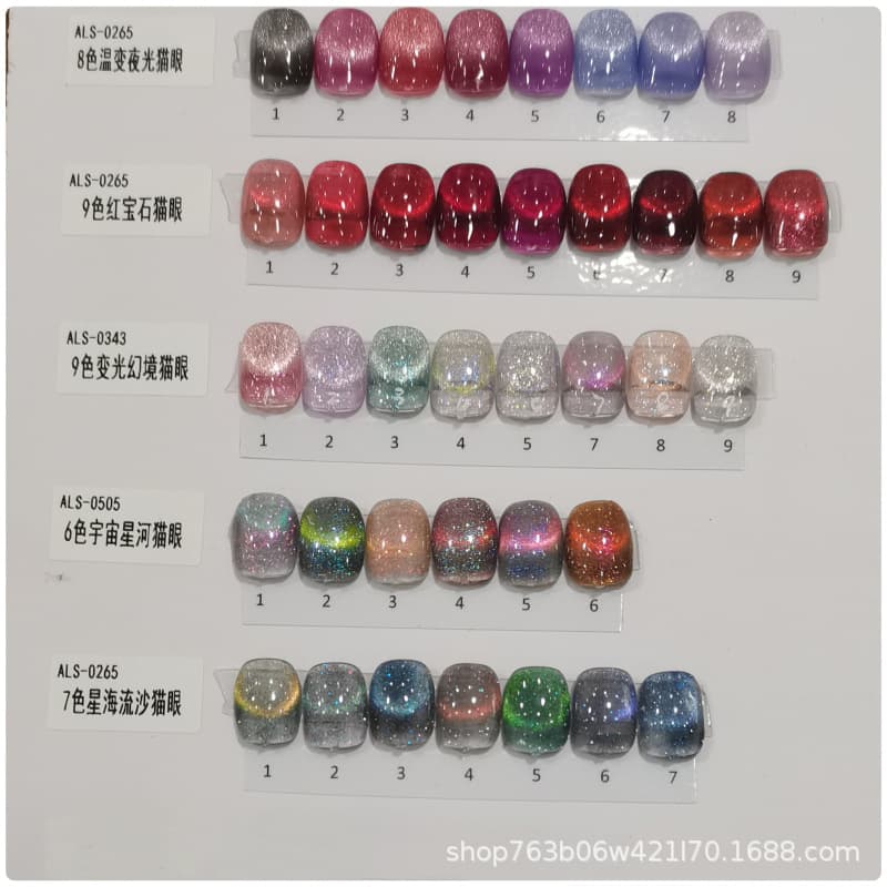 2025 New Gemstone Cat Eye Gel Polish Super Flash Trendy Influencer Gel Nail Polish Wholesale