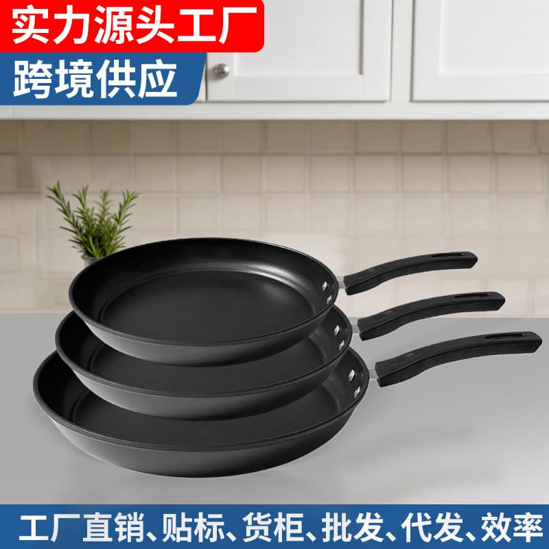 Factory Direct Non-Stick Frying Pan Set with Ceramic Coating, Thickened Bottom for Eggs and Steak