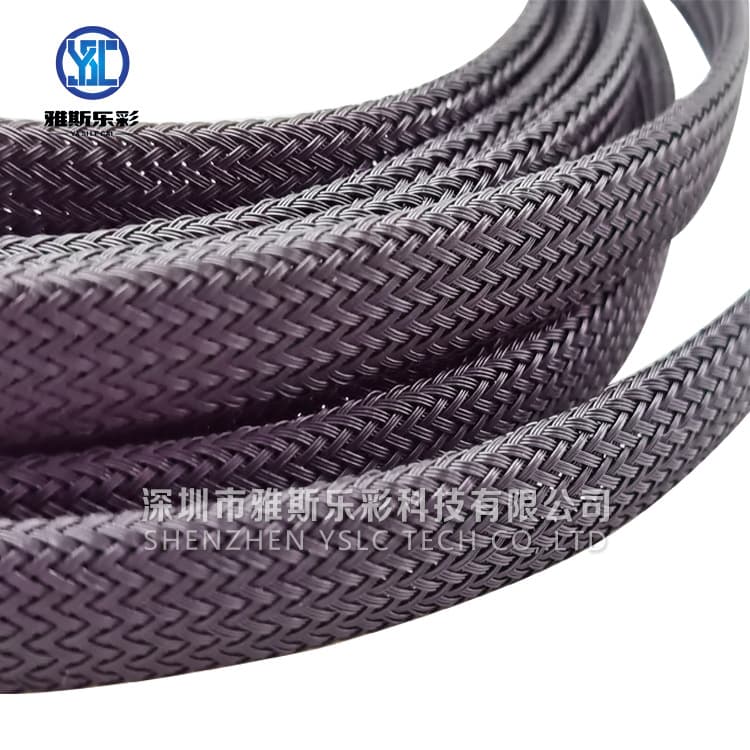 Direct Factory PET High Flame Retardant Braided Sleeve, Nylon Braided Sleeving, Expandable Snake Skin Sleeve