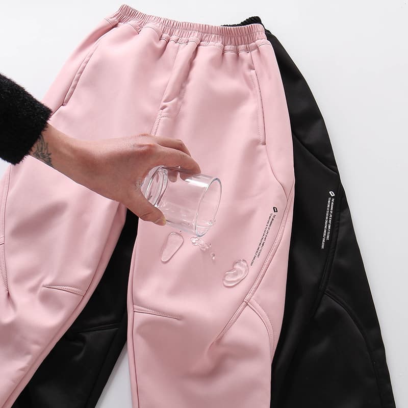 2025 New Girls' Fleece-Lined Pants, Winter Fashion Hiking Pants, Korean Style Casual Trousers for Girls