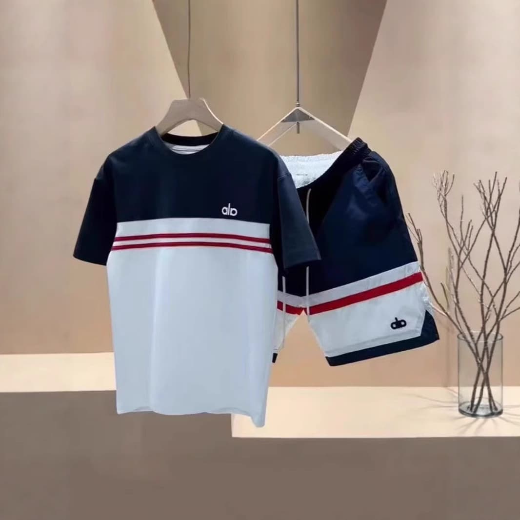 Summer 2025 New Letter Luxury Same Style Set Menswear Versatile Trendy Casual Shorts and T-Shirt