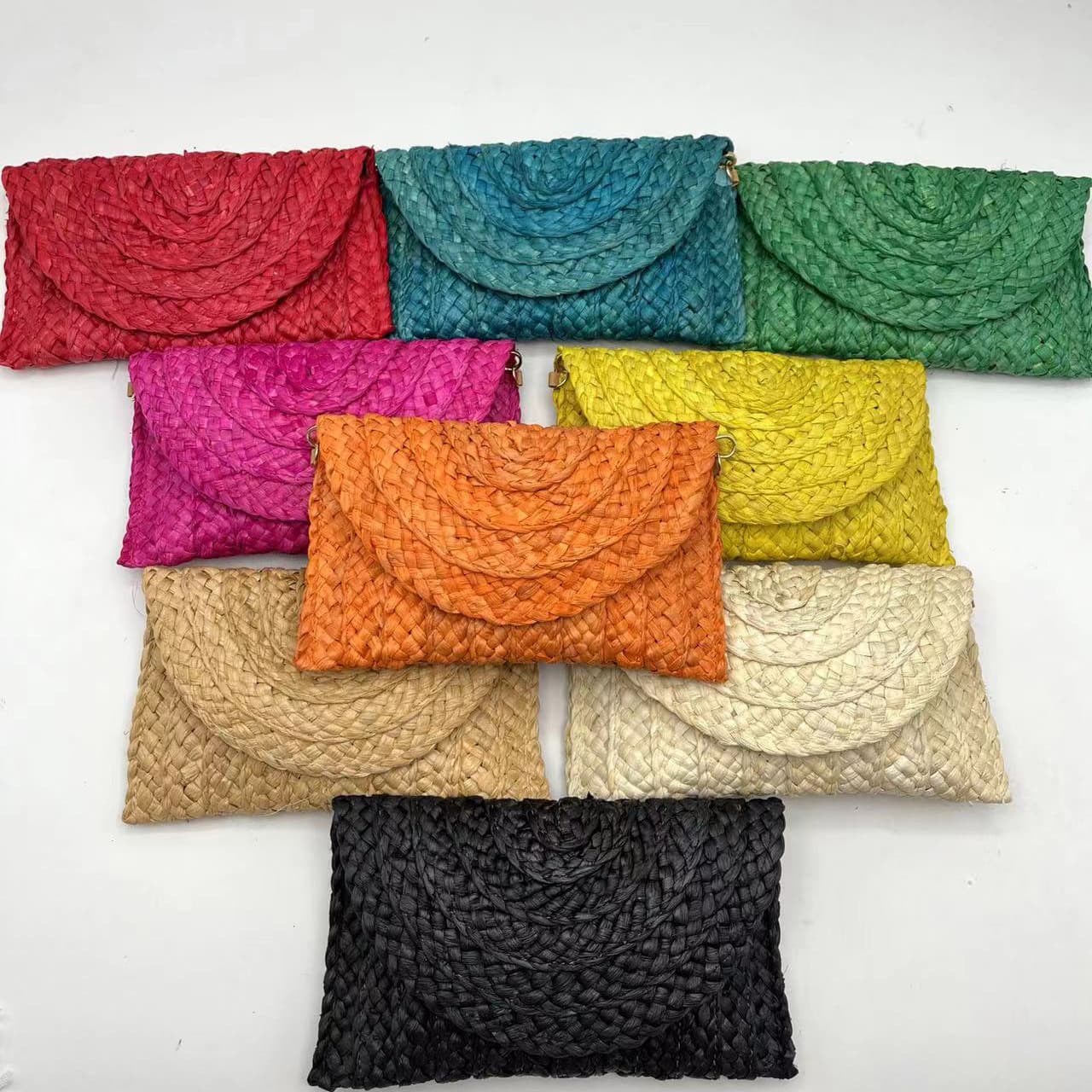 Woven Straw Bag, Handheld Clutch Bag, Women's Summer Simple Versatile Straw Bag