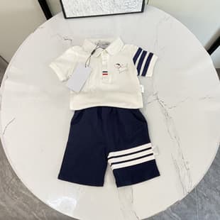 2025 Summer Newborn Boy Short Sleeve Casual Set, T-Shirt + Shorts, Preppy Style