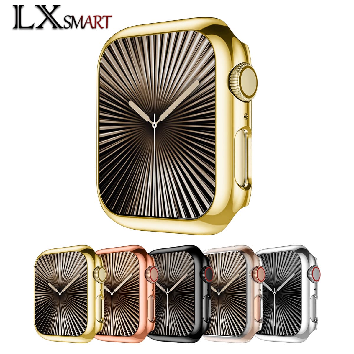Compatible with Apple Watch 10 Ultra PC Electroplated Hollow Semi-Cover Frame iWatch Protective Case