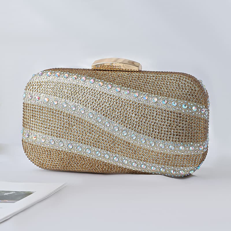 European American New Evening Bag Rhinestone Fashion Clutch Elegant Rhinestone Bag Evening Dress Bag Banquet Bag Chain Bag