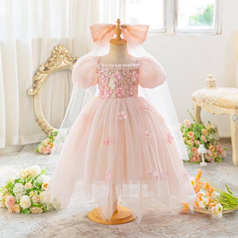Frozen Elsa Princess Dress for Baby Girls New Summer Elsa Dress Birthday Party Gown Short Sleeve Dress