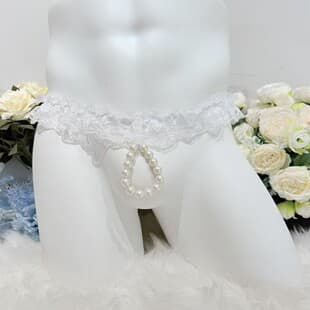 Men's Erotic Lace Pearl Massage Stimulating Sexy Seductive Underwear Private Hands-Free Style