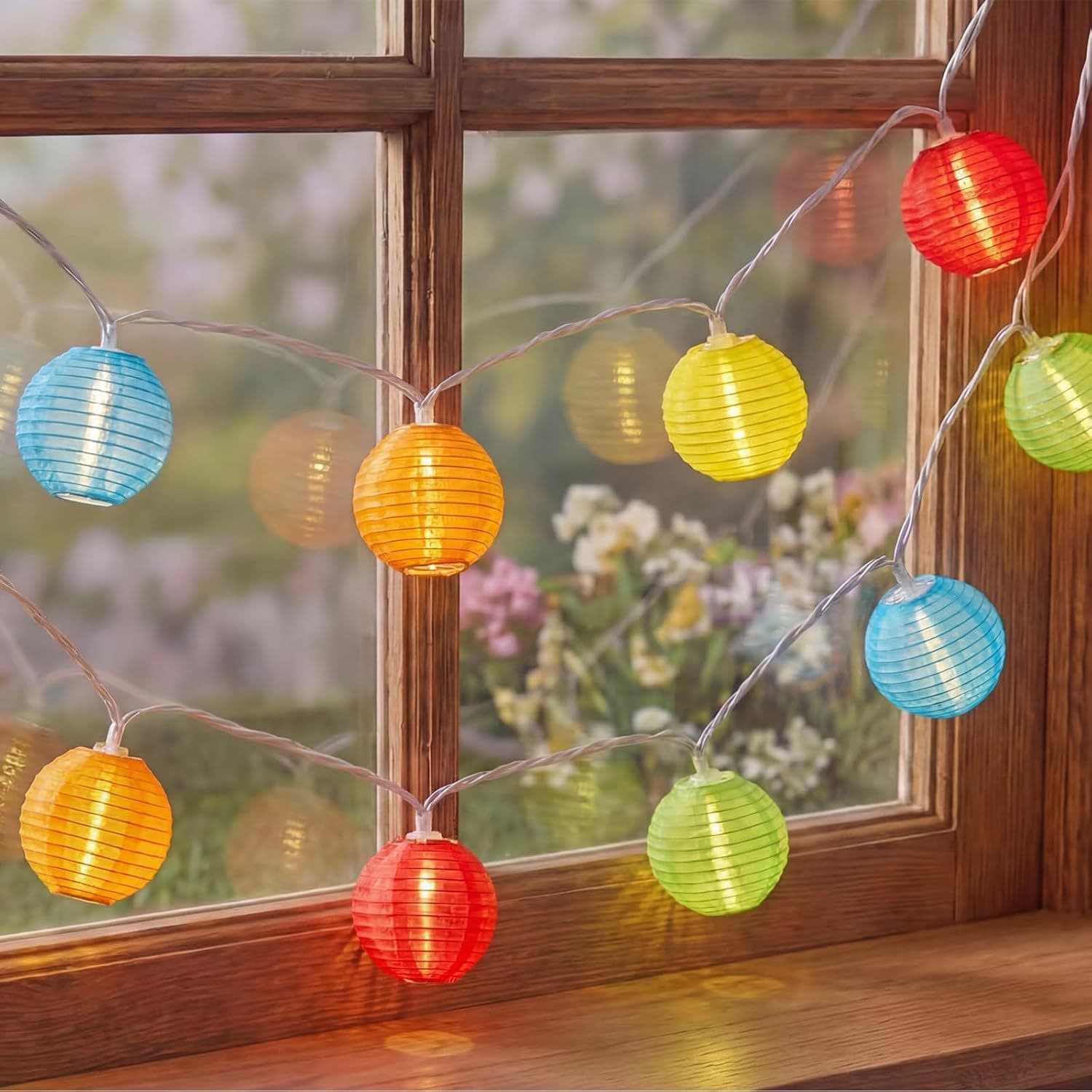 Cross-border Amazon DIY Lantern String Lights Home Bedroom Wall Decoration Lights Birthday Party Yard Holiday Decoration