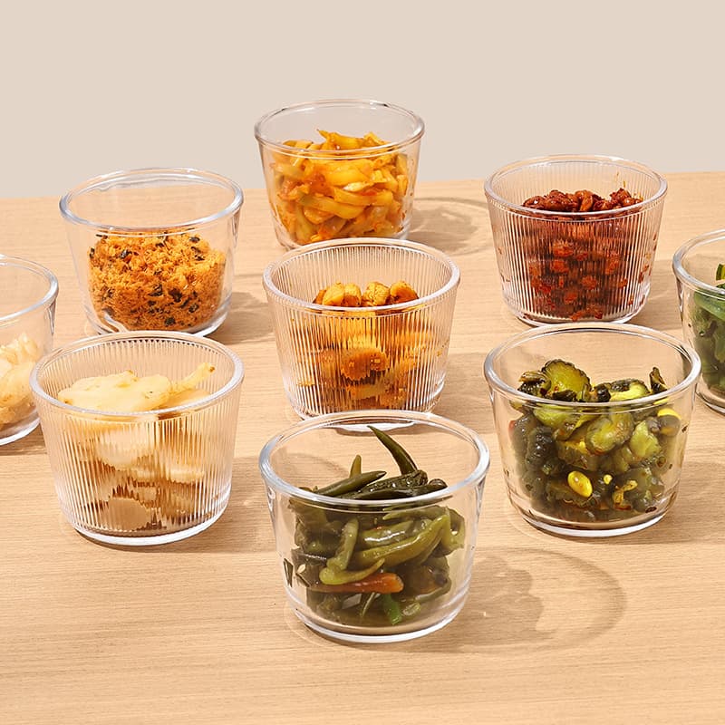 Pickle Small Glass Sealed Jar with Lid, Round Preservation Container for Kimchi, Grains, Fruits, and Vegetables, Refrigerator Storage Jar