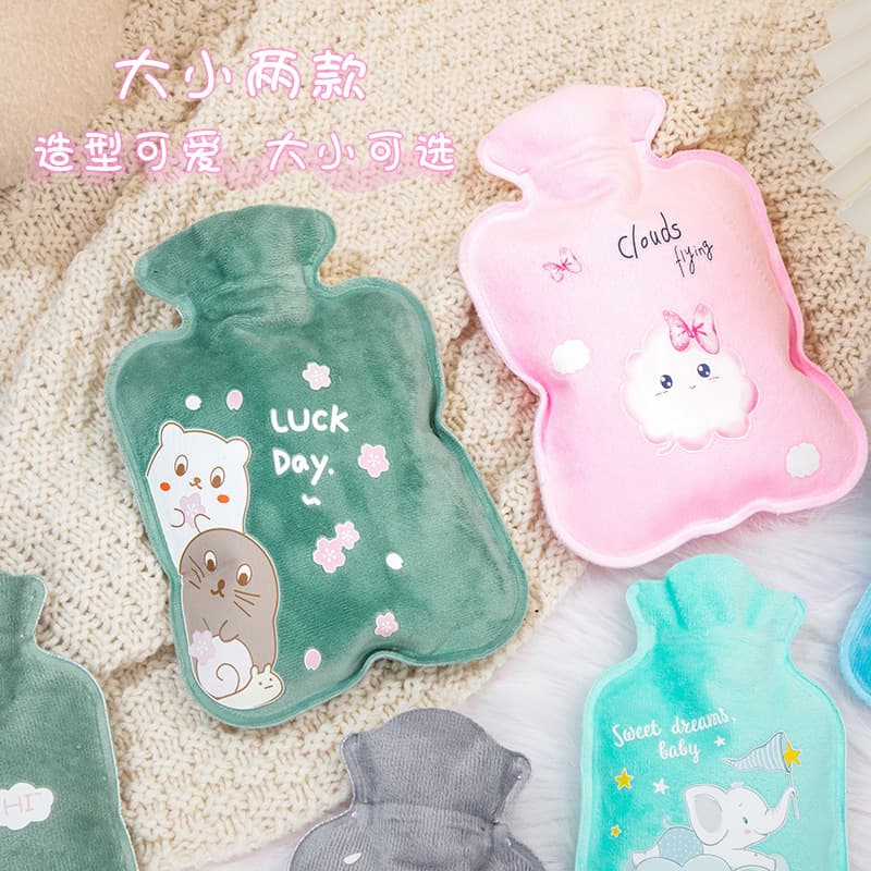 Cute mini hot water bottle, large size, hand warmer, hot compress, hot water bottle for tummy, small size, portable for students.
