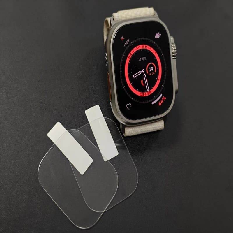 Compatible with Apple Watch 49 tempered glass screen protector for Apple Ultra, high-definition bare film