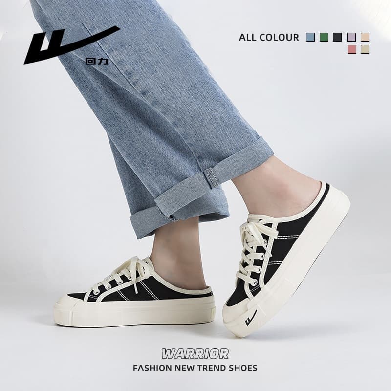Retro Color-Block Fashionable Versatile Comfortable Slide Sandals High-Energy Korean-Style Women's Casual Shoes Designed Canvas Footwear