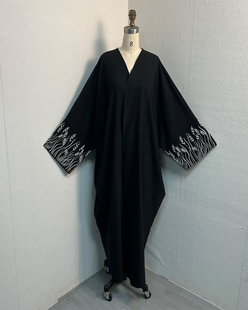 F422 Embroidered Women's Loose Plus Size Fashion Outerwear Embroidered Dress Factory Stock