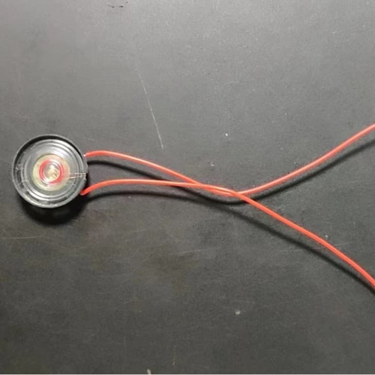 Speaker accessories, 21MM standard plastic external magnet, 8 ohm 0.25 watt, solder wire 120MM 1.0MM