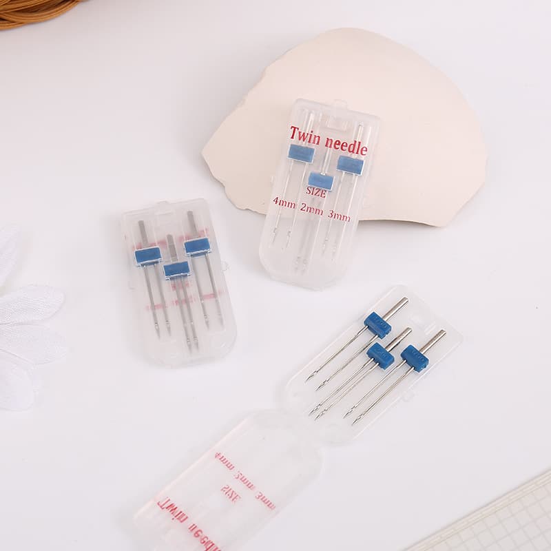 Multifunctional household sewing machine double-headed machine needle, three-piece double-needle set, universal sewing accessories for electric sewing machine