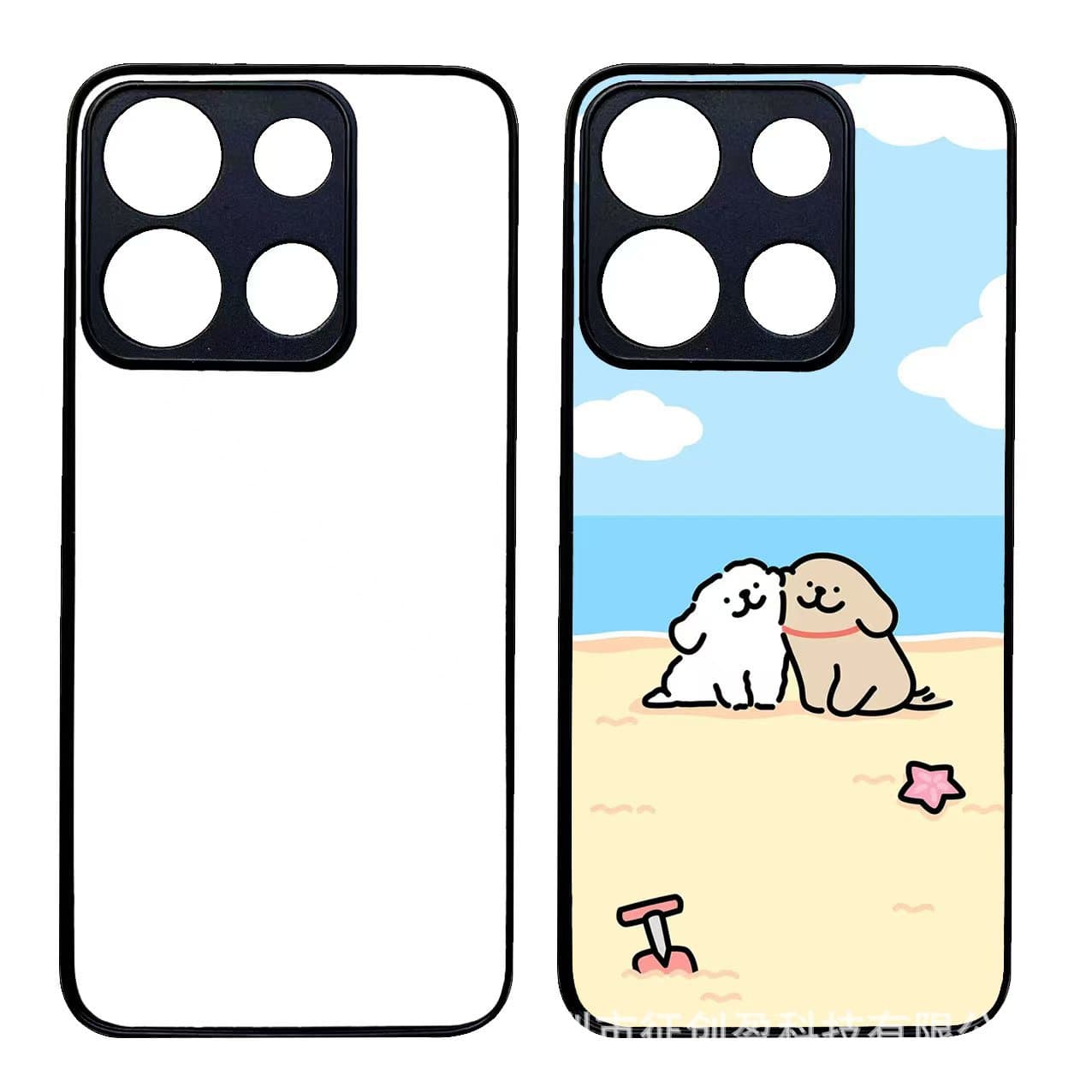 Blank TPU+PC Aluminum Heat Transfer Phone Case for ITEL A05S, Sublimation Ready, Factory Direct