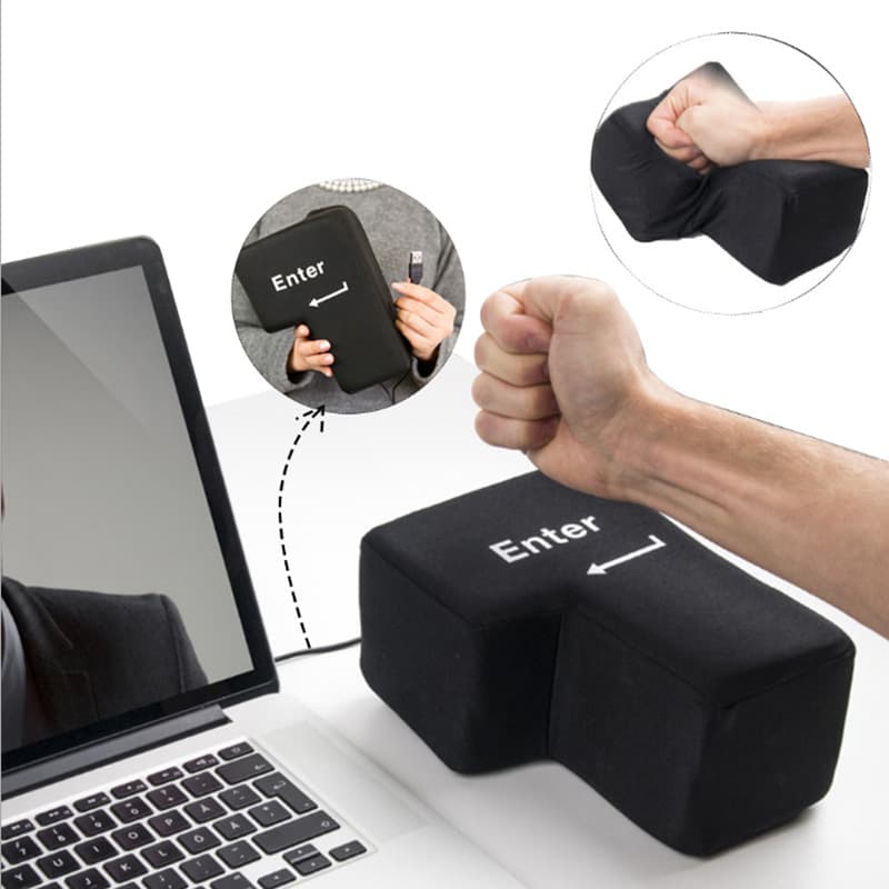 Creative Stress Relief Toy - Big Enter Key Cushion for Naps and Venting
