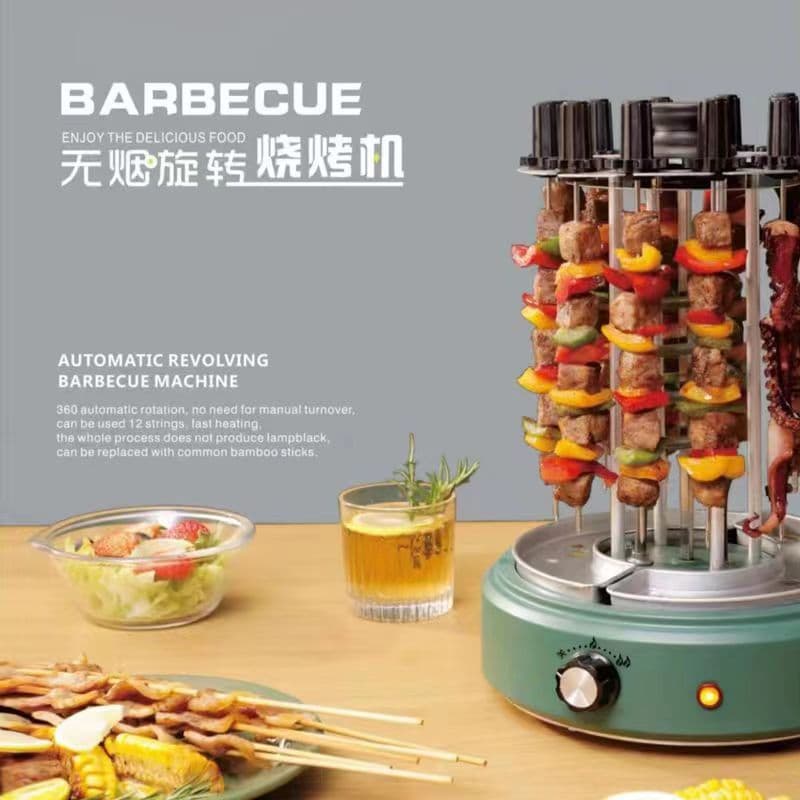 Cross-border foreign trade electric barbecue oven household electric oven smokeless barbecue rack electric grill pan skewers machine barbecue pan grill machine