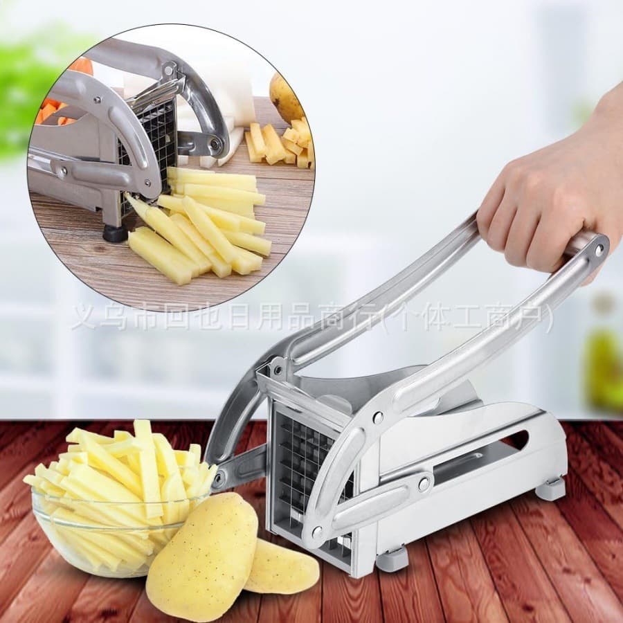Cross-Border Potato Cutter, Stainless Steel Manual Potato Slicer, Cucumber Cutter, Multi-Functional French Fry Maker