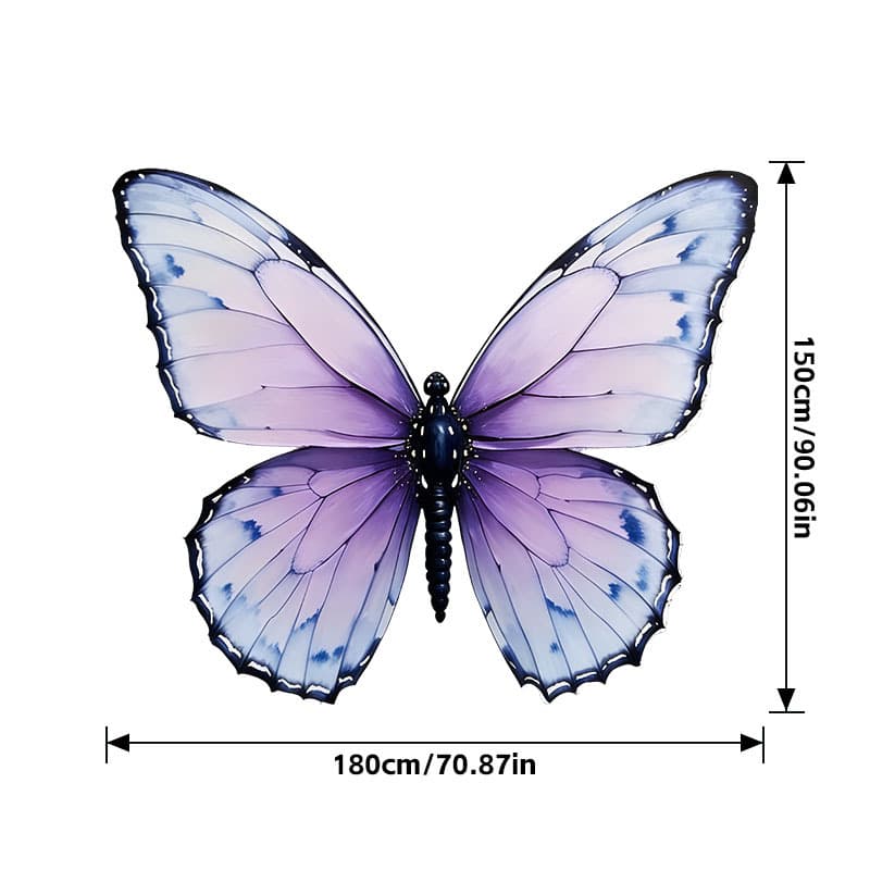 2026 Amazon Hot Selling Butterfly Wing Shaped Flag Fairy Back Decoration Outdoor Party Festival Banner Decoration Flag