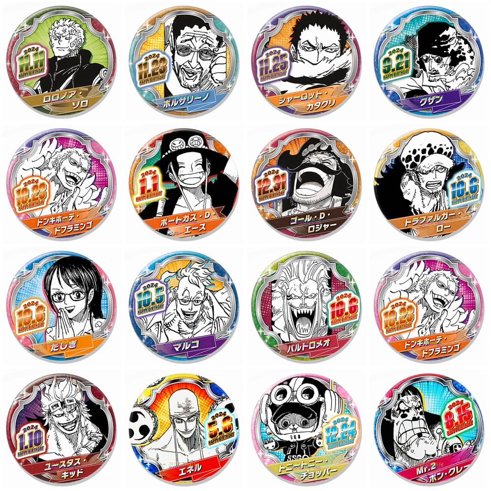 One Piece Anime Merchandise Badge 2024 Birthday Series Pin - Zoro, Usopp, Jinbe Brooch Charm