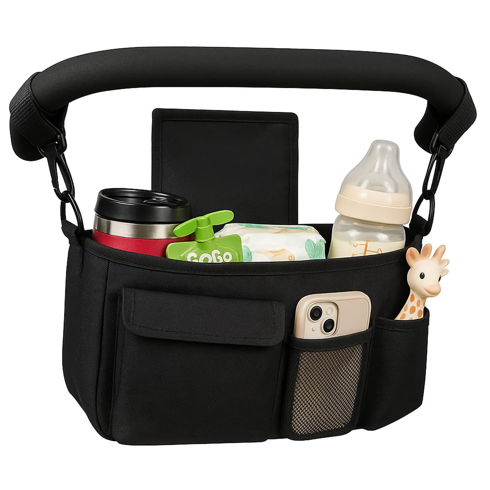 Cross-border New Stroller Hanging Bag Multi-functional Universal Wheelchair Accessory Storage Pouch for Pushcarts
