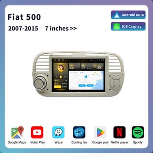 For Fiat 500 Android Navigation Fiat 500 Carplay Stereo GPS WIFI