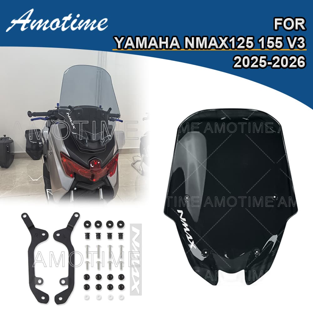 Suitable for Yamaha Nmax125 155 V3 2025-2026 Heightening Windshield, Non-Destructive Heightening Spoiler Windshield