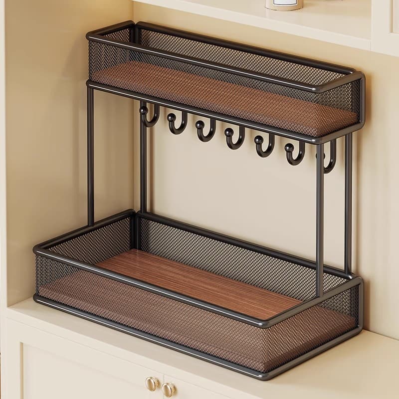 Entryway storage rack, key organizer, tiered desktop organizer, large-capacity jewelry display shelf