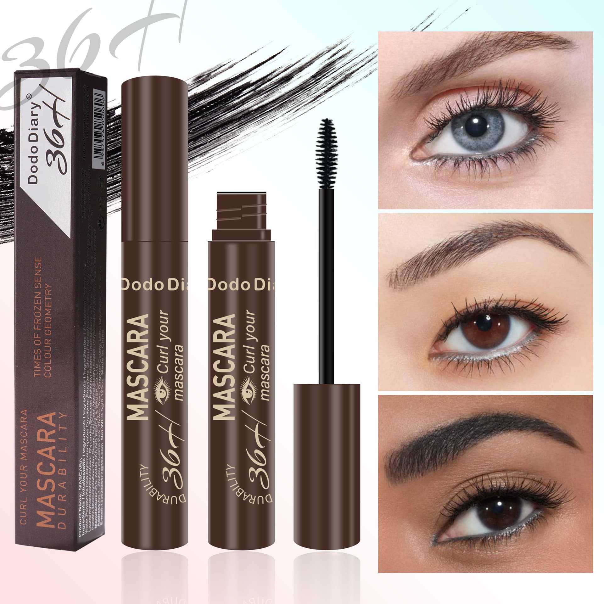Cross-Border Exclusive Mascara Popular Tk Temu Black Curling Thick Waterproof Cross-Border Makeup Wholesale Dodiary