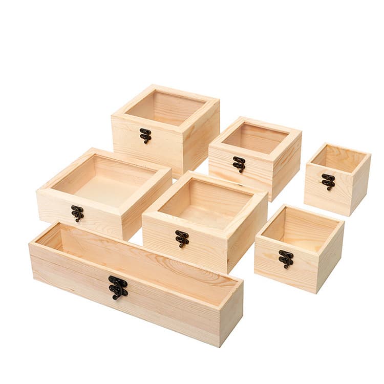 Wooden Box Custom Packaging Box Gift Box Storage Box Gift Box Wooden Box Pull-Out with Lid Wholesale