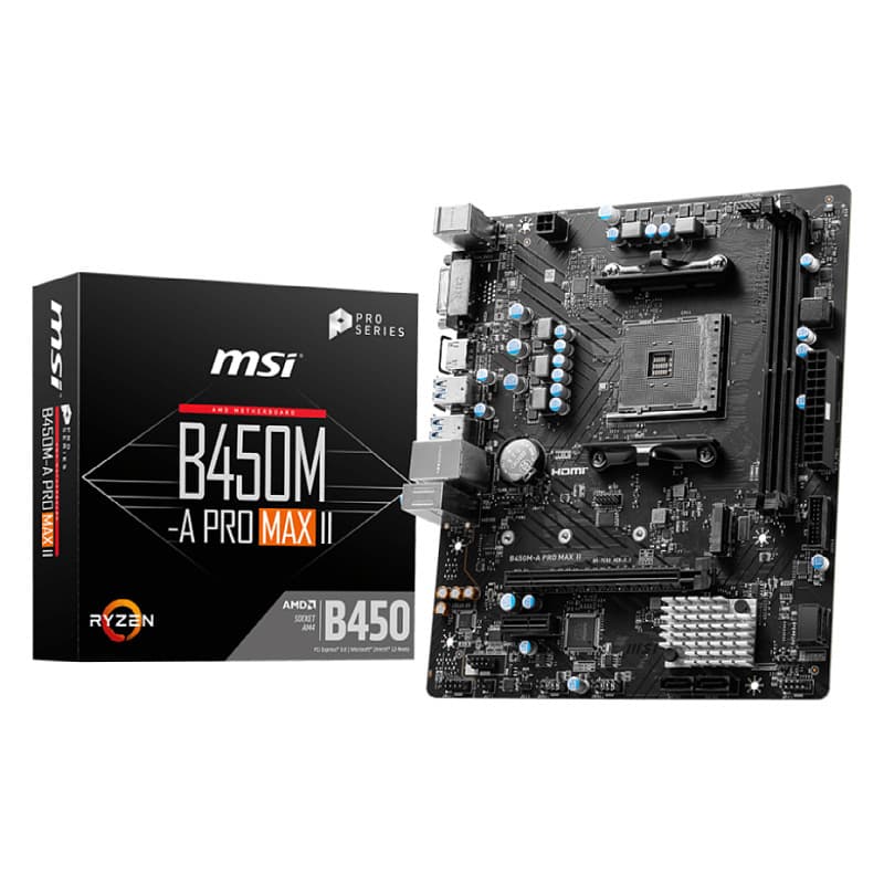 MSI B450M-A PRO MAX II Motherboard for 5500/5600G/5700G CPU AM4
