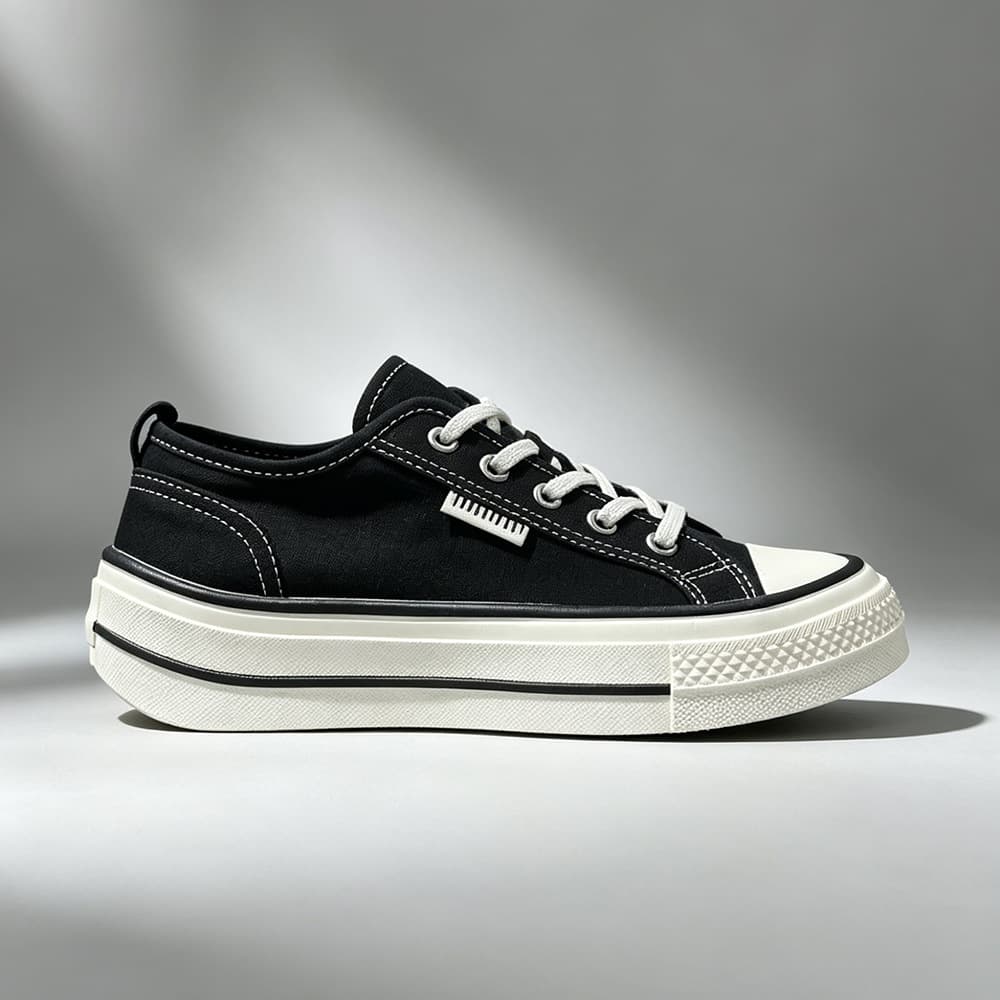 Summer breathable thin women's shoes with elastic laces, slip-on canvas shoes, casual sneakers, thick-soled sports shoes, same style for men and women