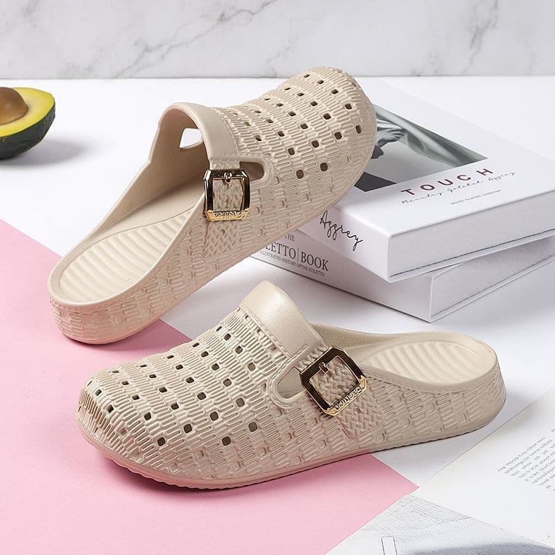 Baotou New Style Soft Sole Slippers Summer Home Indoor Fashion Outdoor Flat Soft Sole Anti-Slip Anti-Odor Hole Casual