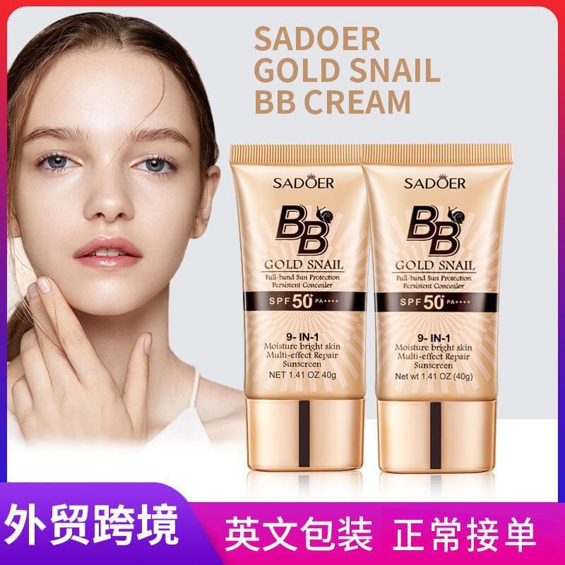 SADOER Gold Snail BB Cream SPF50+ PA+++ Concealer Primer Cross-border Wholesale