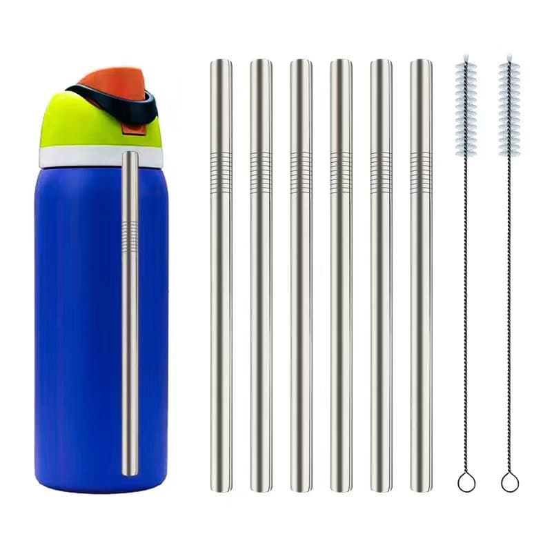 10mm Stainless Steel Straw Compatible with Owala Water Cup 32oz/40oz/304 Reusable Straws Home Goods Kitchen Supplies