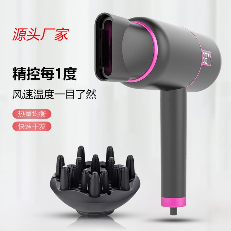 Cross-Border Amazon Hot Selling Hair Dryer Home Electric Hair Dryer Negative Ion High Power Constant Temperature Blow Dryer Factory Direct