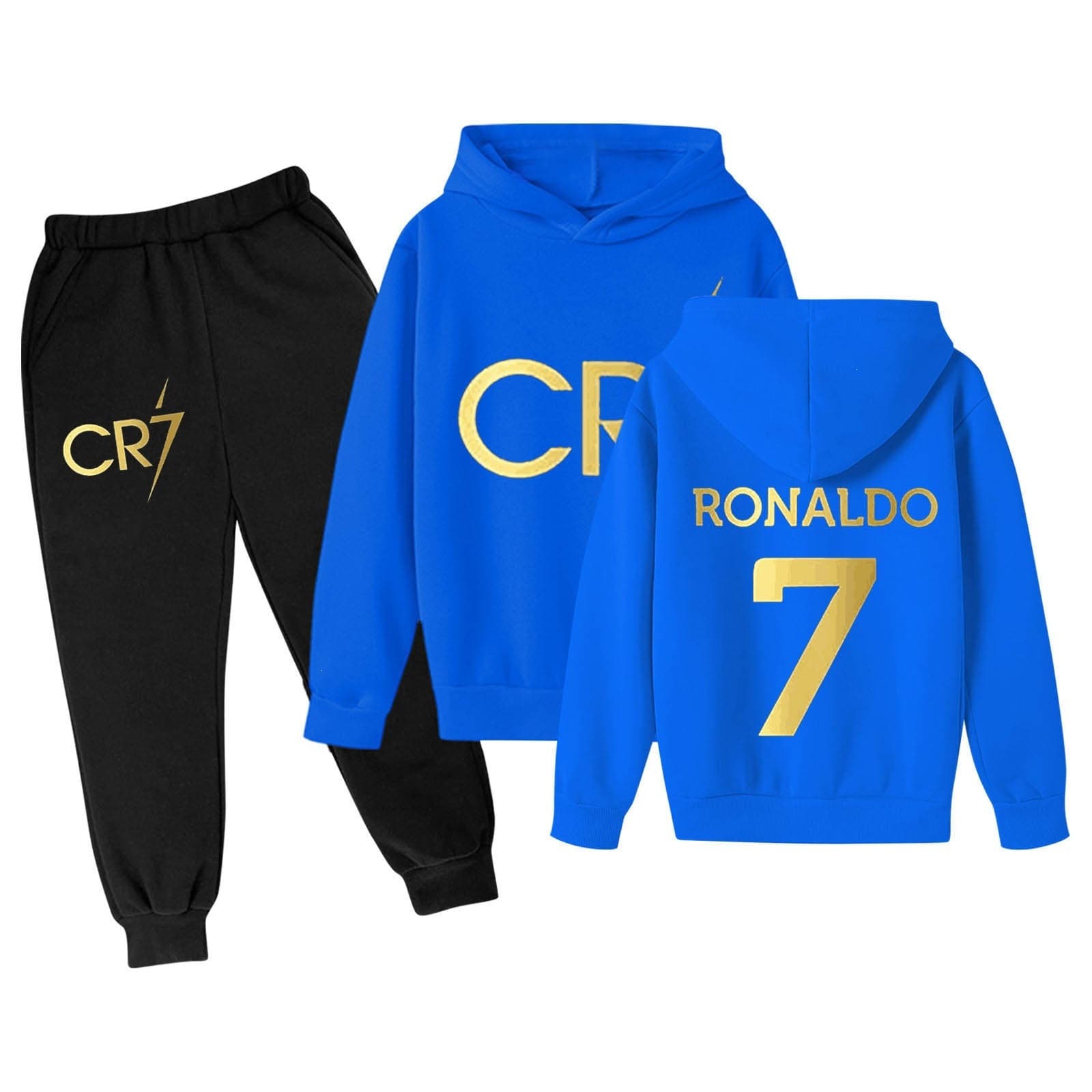 New Cross-Border Children's Hoodie Set, European and American Popular Print Hoodie + Sweatpants, Size 7 Print