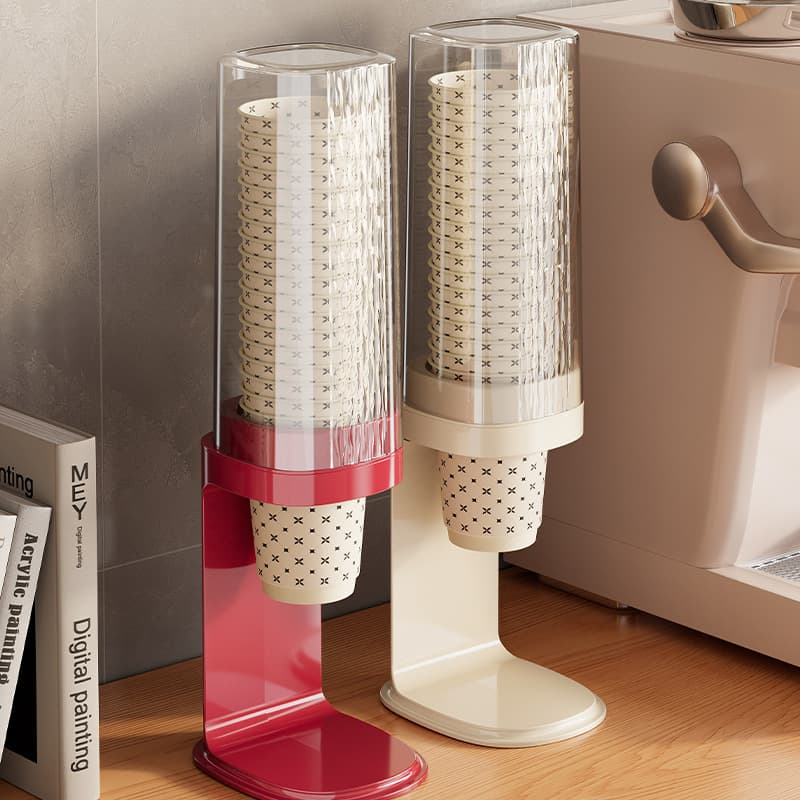 Disposable Cup Dispenser Wall-Mounted Holder, Countertop Water Dispenser Cup Storage Box, Paper Cup Rack, Cup Dispenser