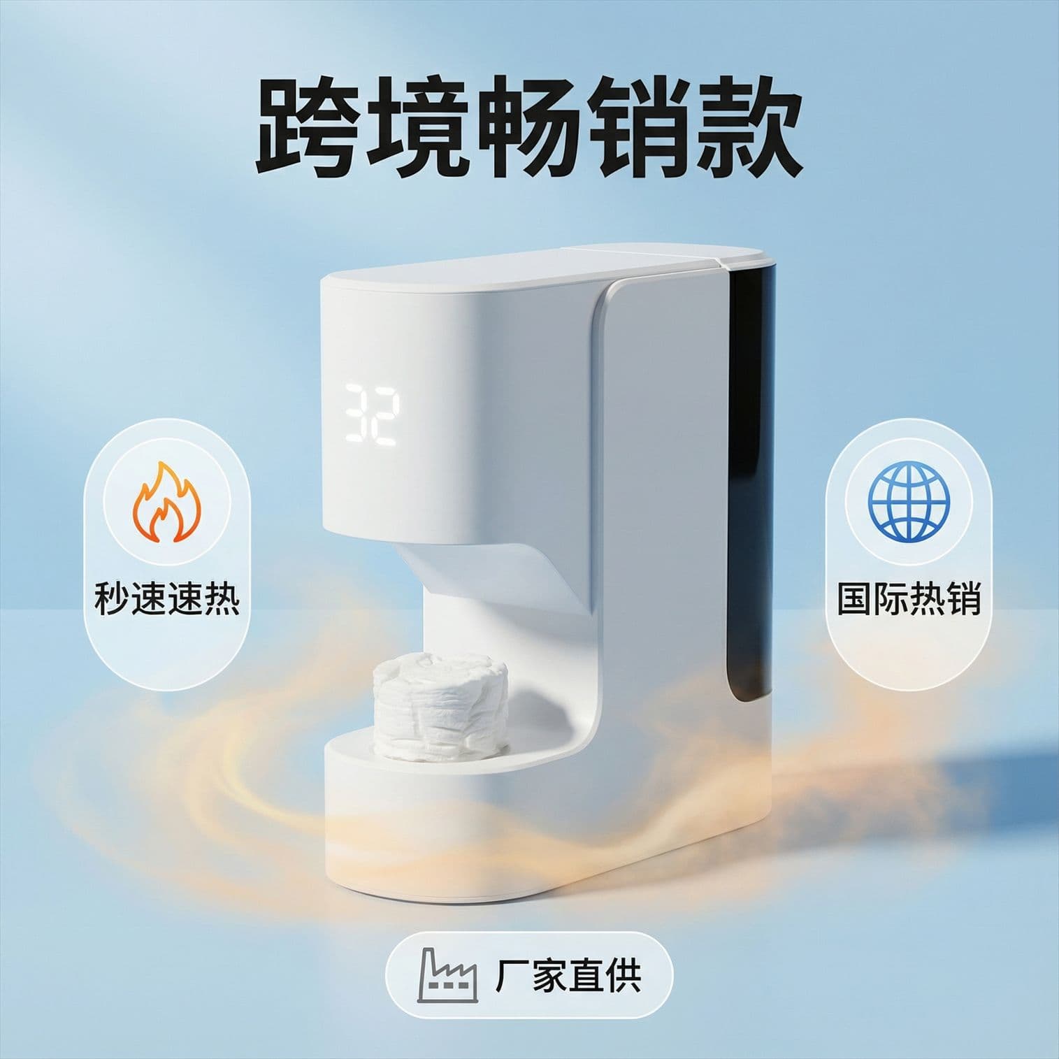 Towel machine smart heater barrel adjusts temperature disposable compressed towel machine wet facial towel soft automatic