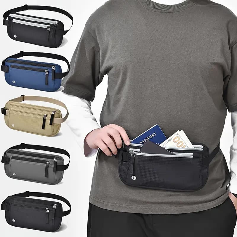 Amazon passport/document holder, concealed, waterproof, RFID anti-theft waist bag, travel purse/money organizer.