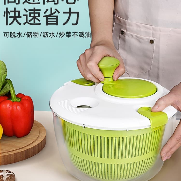 Salad Vegetable Dehydrator Home Dripping Spin Dryer Fruit Manual Water Sling Basket Kitchen Tool Vegetable Washing Bowl Marvel