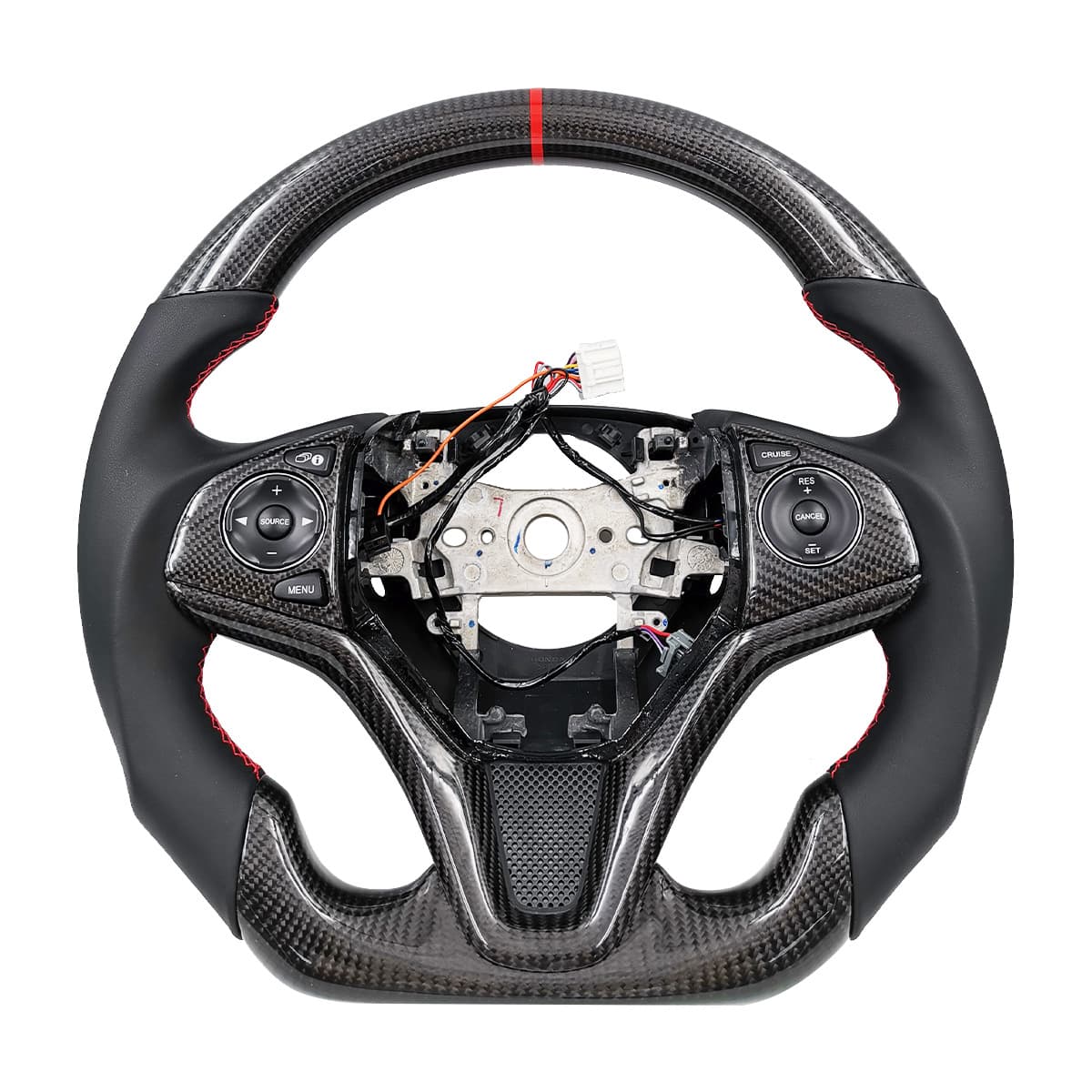 Carbon Fiber Sport Racing Steering Wheel Modification for Honda Civic Fit Accord Jade 10th Gen Civic